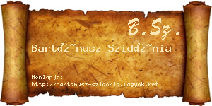 Bartánusz Szidónia névjegykártya